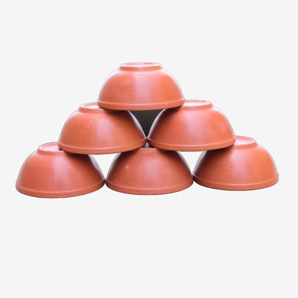 Handmade Unglazed Clay Serving Bowl Set of 5
