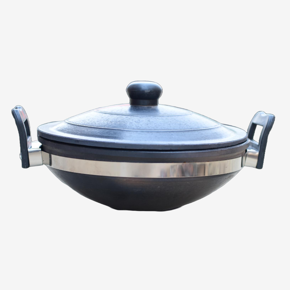 Handmade Terracotta Deep Burned Kadhai