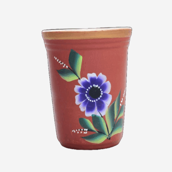 Handmade Unglazed Royal Clay Glass Set – Set of 5 - Image 2