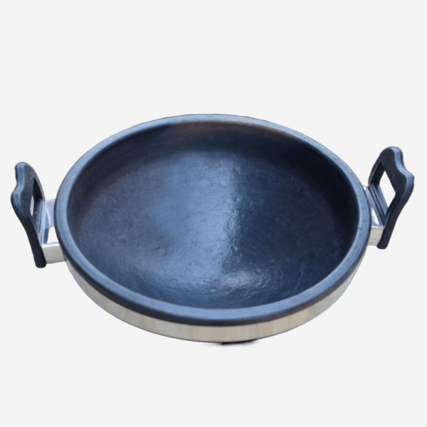 Handmade Terracotta Deep Burned Kadhai - Image 3